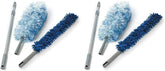 O-Cedar Dual-Action Microfiber Duster Set w/Telescopic Handle | Long, Adjustable Handle Extends 24-49" | Includes Microfiber & Chenille Duster Heads