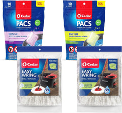 O-Cedar EasyWring Spin Mop Microfiber Refill (Pack of 4)