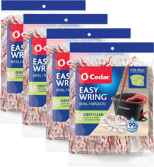 O-Cedar EasyWring Spin Mop Microfiber Refill (Pack of 4)