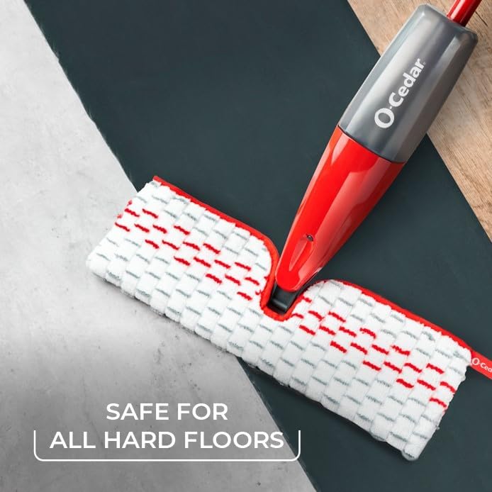 O-Cedar ProMist MAX Spray Mop, PMM with 2 Extra Refills, Red
