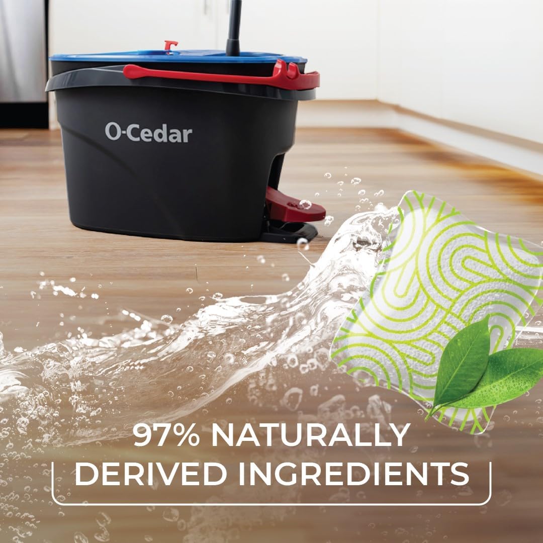 O-Cedar PACS Hard Floor Cleaner, Lavender Scent 10 Count (1-Pack) | Made with Naturally-Derived Ingredients | Safe to Use on All Hard Floors | Perfect for Mop Buckets
