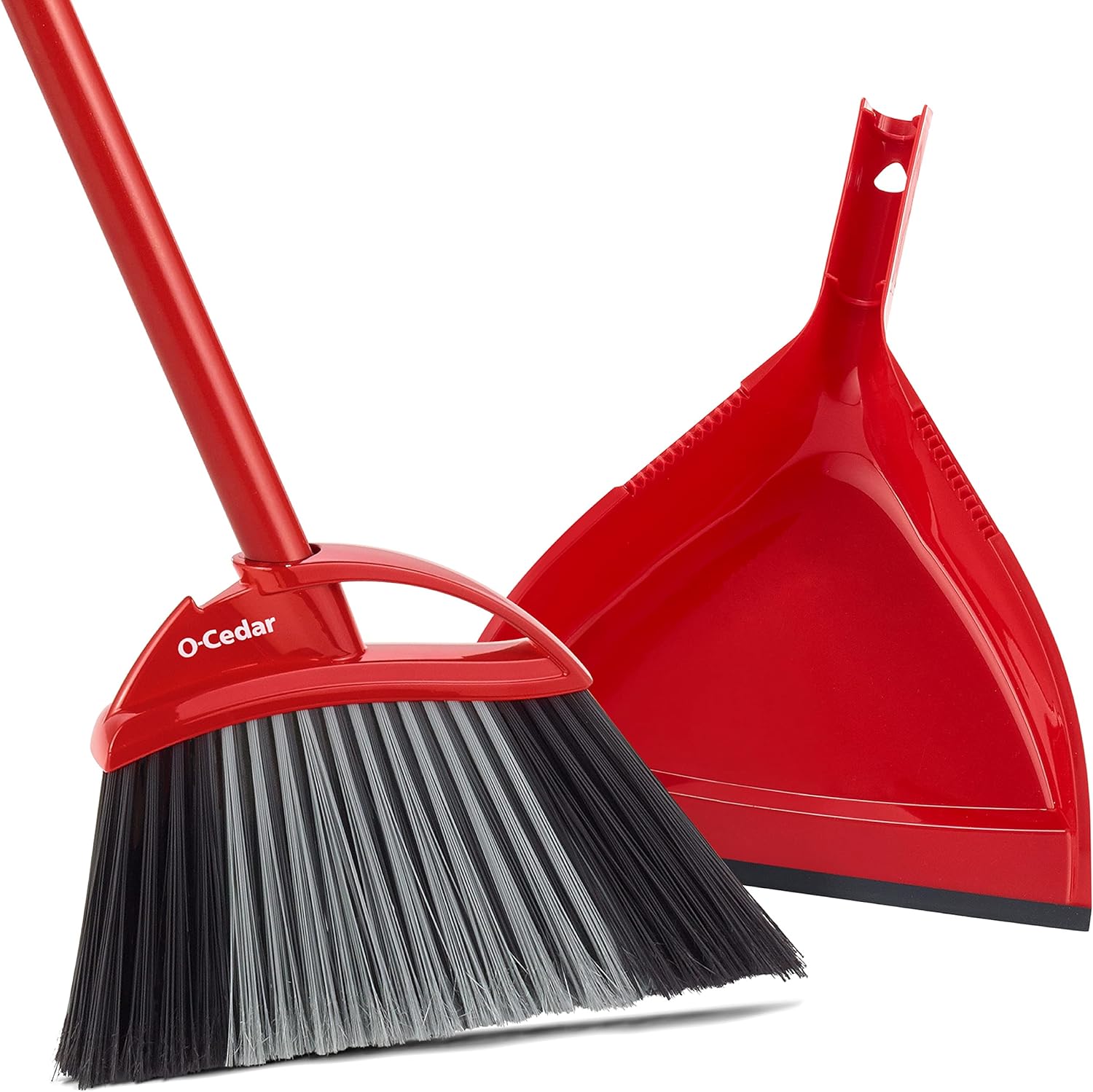 O-Cedar Pet Pro Broom with Step-On Dustpan | Remove 99% with One Sweep | DustPan Removes 3 Times More Pet Hair | Quiet Cleaning Tool for Cat and Dog Owners