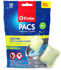 O-Cedar PACS Hard Floor Cleaner, Lavender Scent 10 Count (1-Pack) | Made with Naturally-Derived Ingredients | Safe to Use on All Hard Floors | Perfect for Mop Buckets