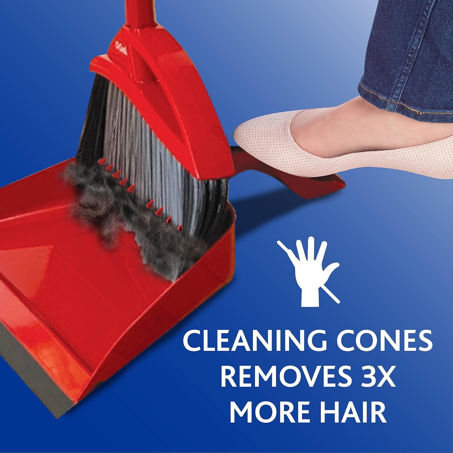 O-Cedar Pet Pro Broom with Step-On Dustpan | Remove 99% with One Sweep | DustPan Removes 3 Times More Pet Hair | Quiet Cleaning Tool for Cat and Dog Owners