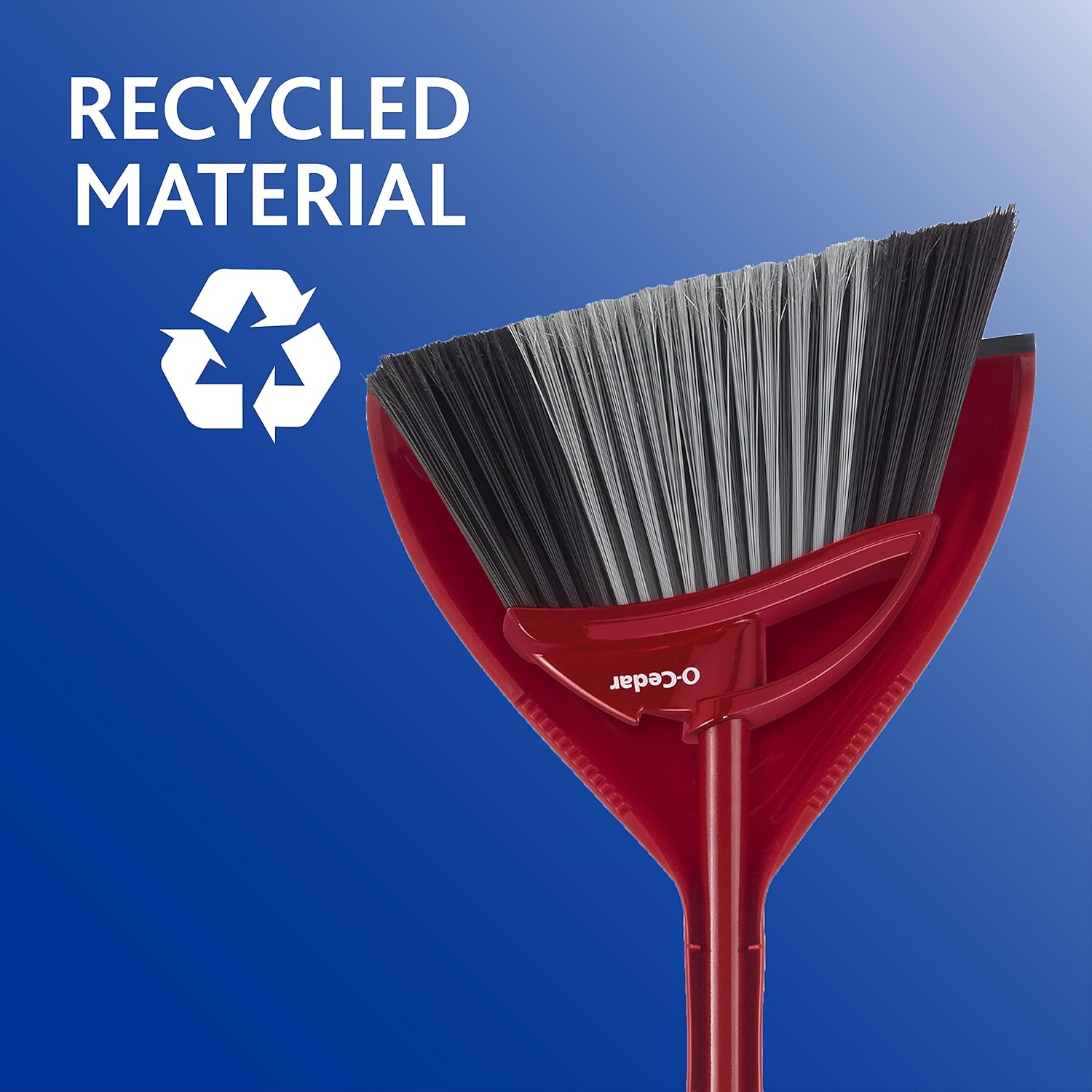 O-Cedar Pet Pro Broom with Step-On Dustpan | Remove 99% with One Sweep | DustPan Removes 3 Times More Pet Hair | Quiet Cleaning Tool for Cat and Dog Owners