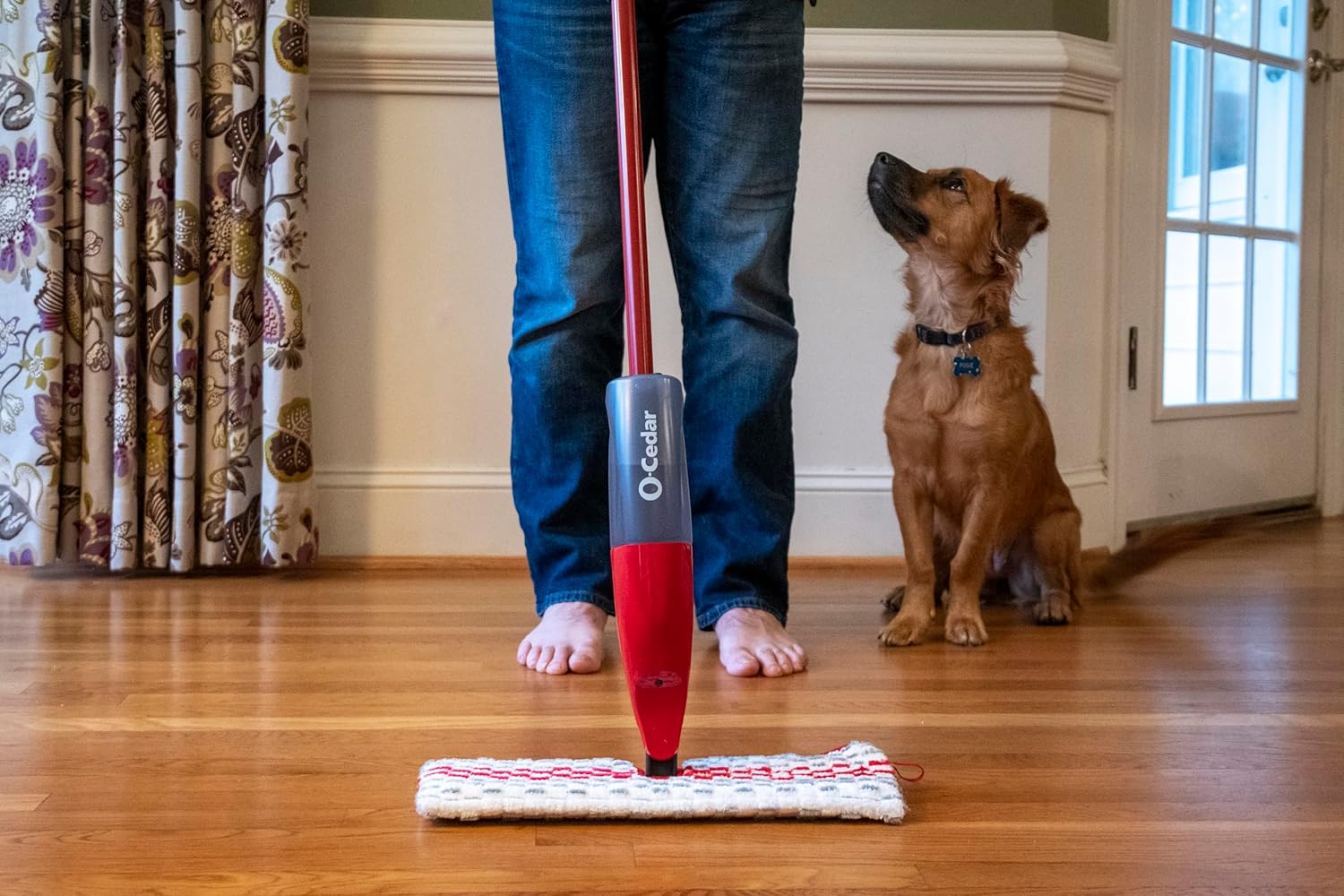 O-Cedar ProMist MAX Spray Mop, PMM with 2 Extra Refills, Red