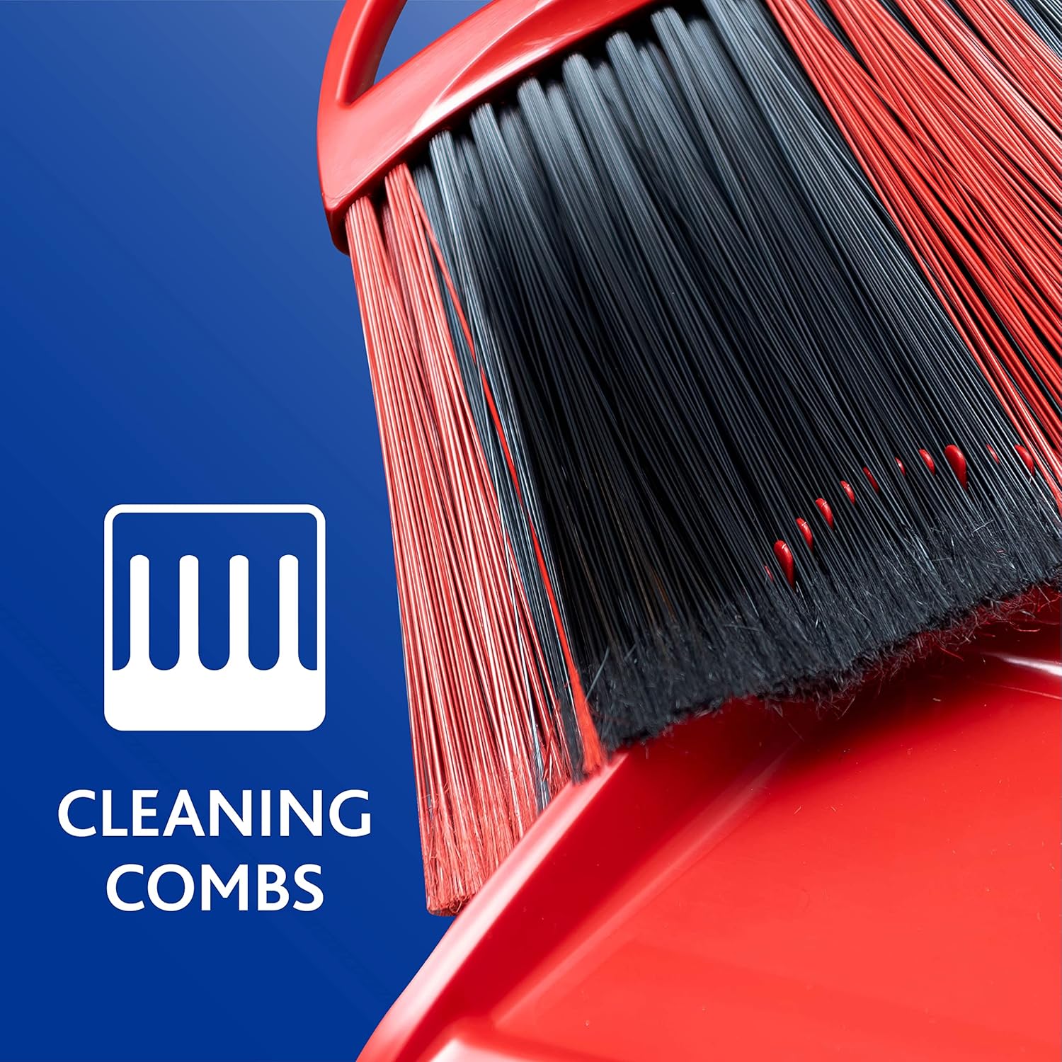 O-Cedar Pet Pro Broom with Step-On Dustpan | Remove 99% with One Sweep | DustPan Removes 3 Times More Pet Hair | Quiet Cleaning Tool for Cat and Dog Owners
